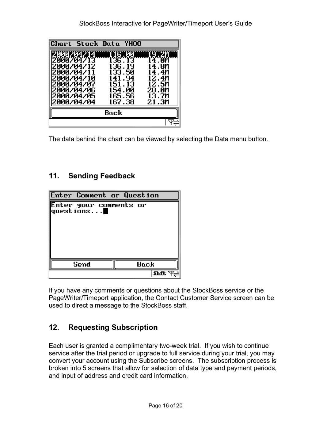 Motorola P930 Series manual Sending Feedback, Requesting Subscription 