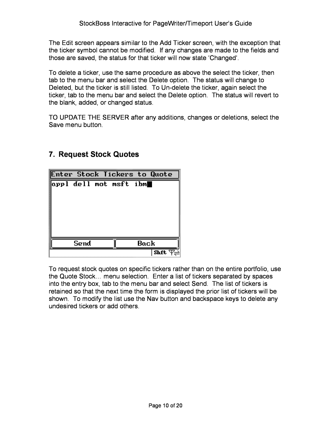 Motorola P930 Series manual Request Stock Quotes, Page 10 of 