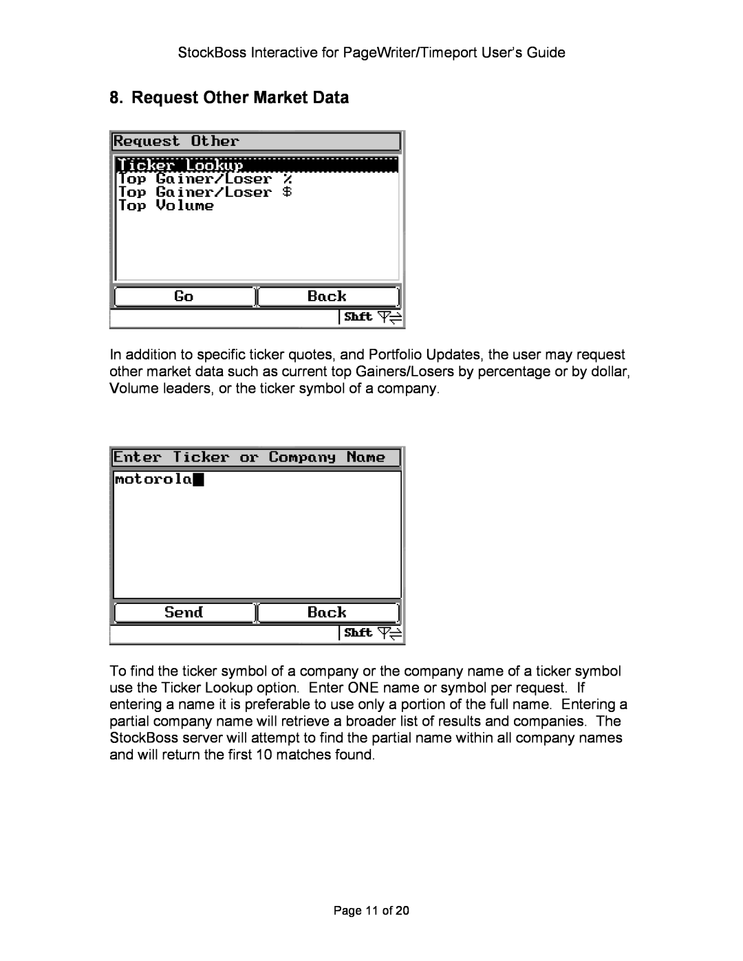 Motorola P930 Series manual Request Other Market Data, Page 11 of 