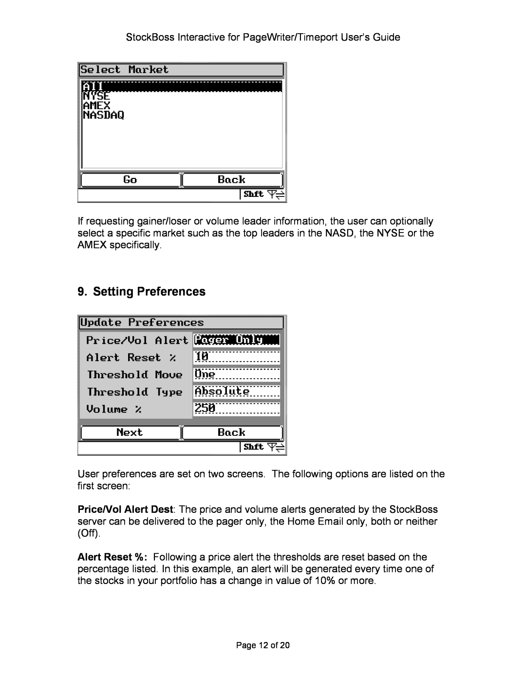 Motorola P930 Series manual Setting Preferences, Page 12 of 
