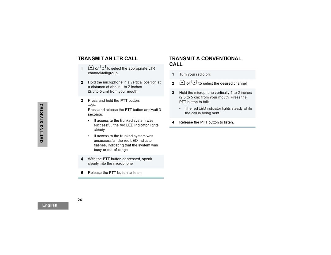 Motorola PM400 manual Transmit AN LTR Call, Transmit a Conventional Call 