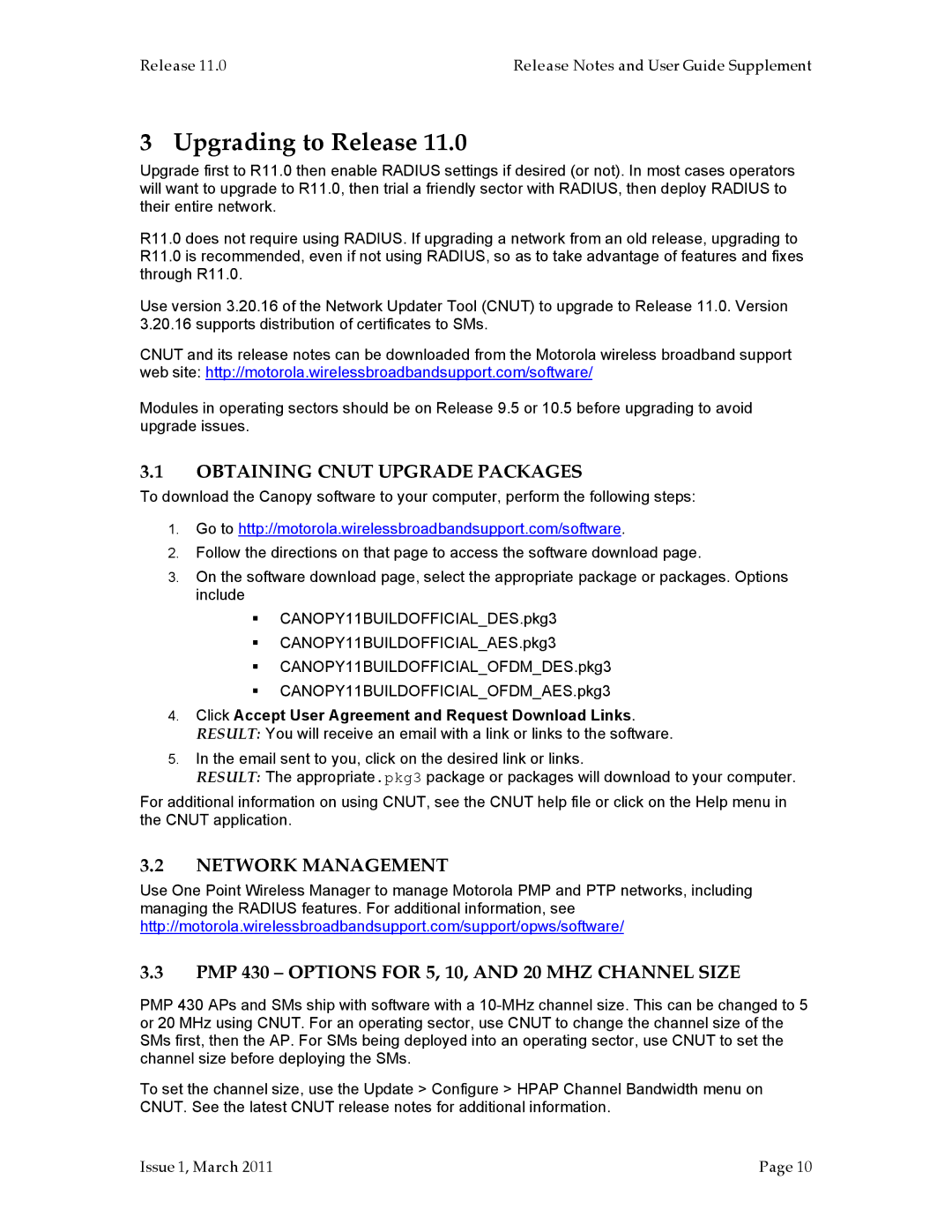 Motorola PTP 200 (OFDM, PMP 100, PMP 400, PTP 100 (FSK) manual Upgrading to Release, Obtaining Cnut Upgrade Packages 