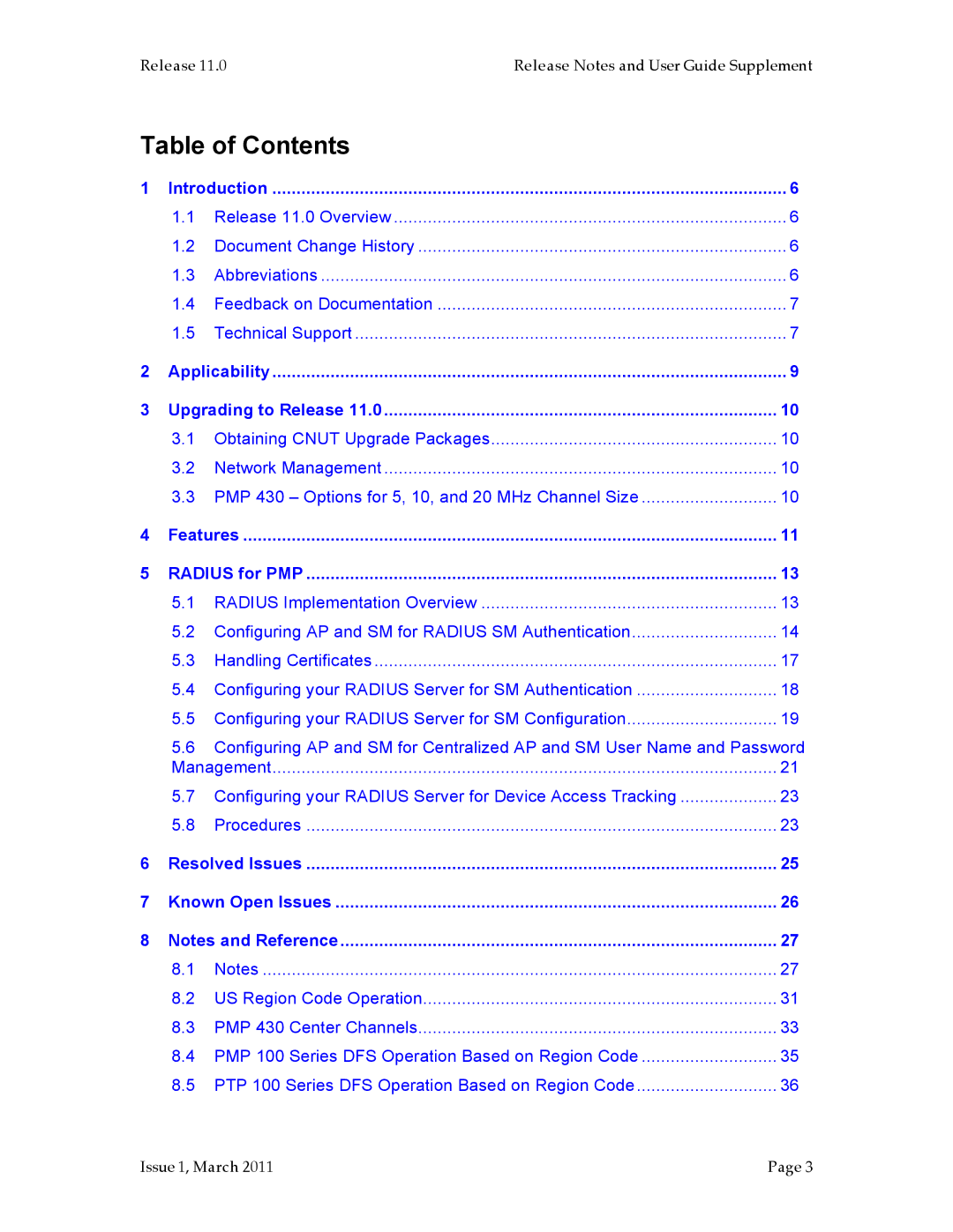 Motorola PTP 100 (FSK), PMP 100, PMP 400, PTP 200 (OFDM manual Table of Contents 