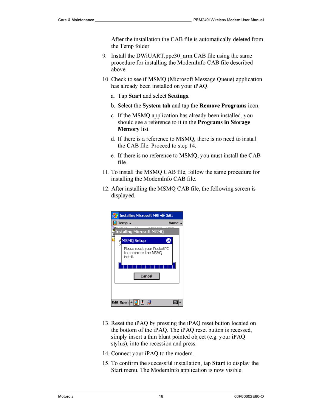 Motorola PRM240 i user manual Motorola 