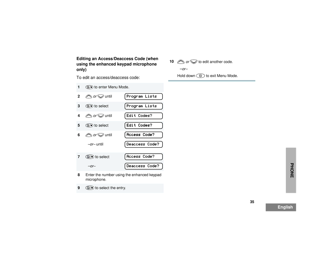 Motorola pro7100 manual Edit Codes? 