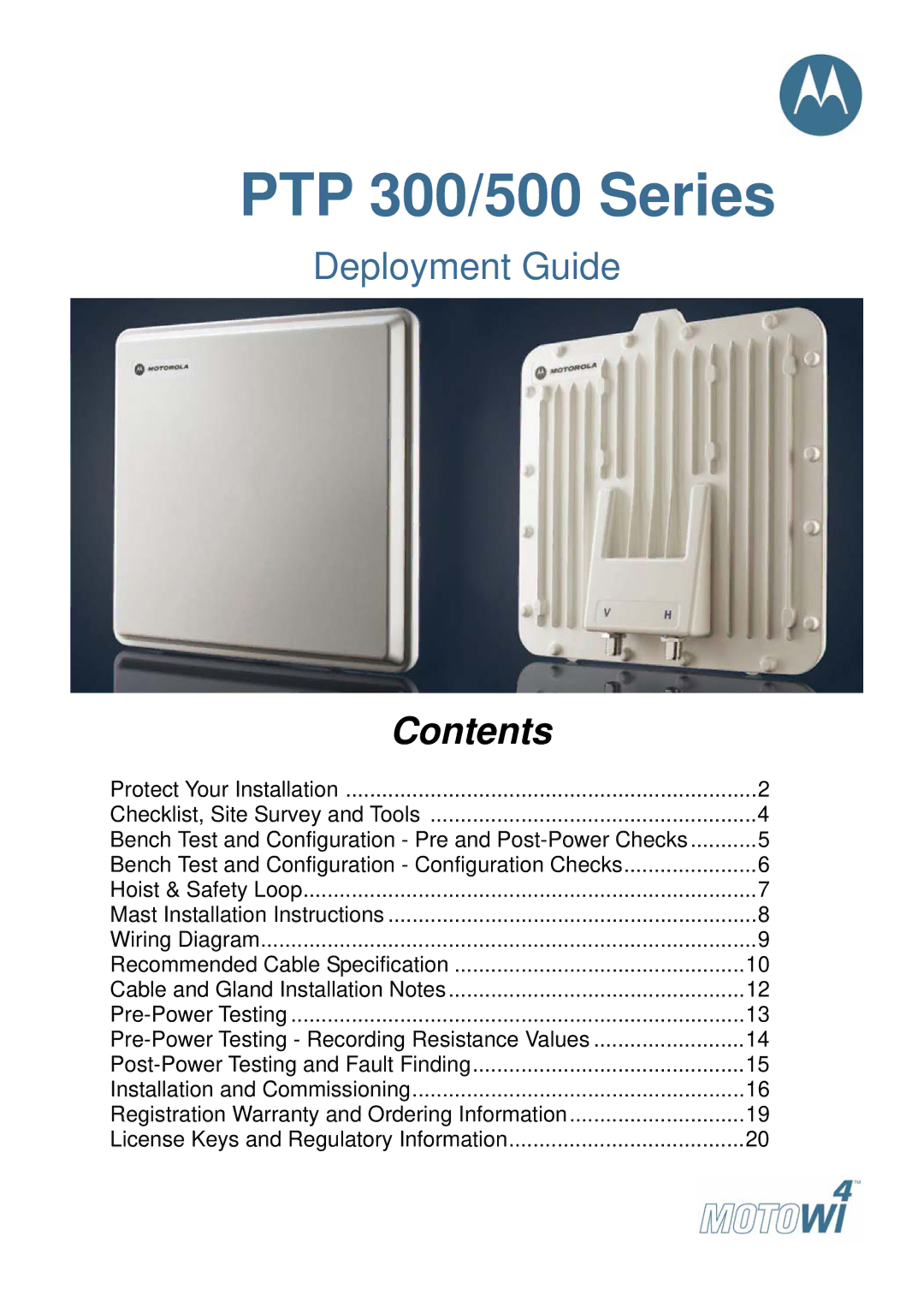 Motorola PTP 500 installation instructions PTP 300/500 Series 