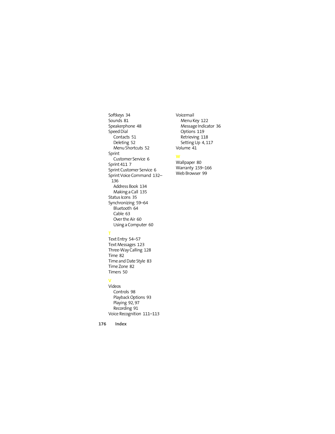 Motorola Q 9c manual Index 