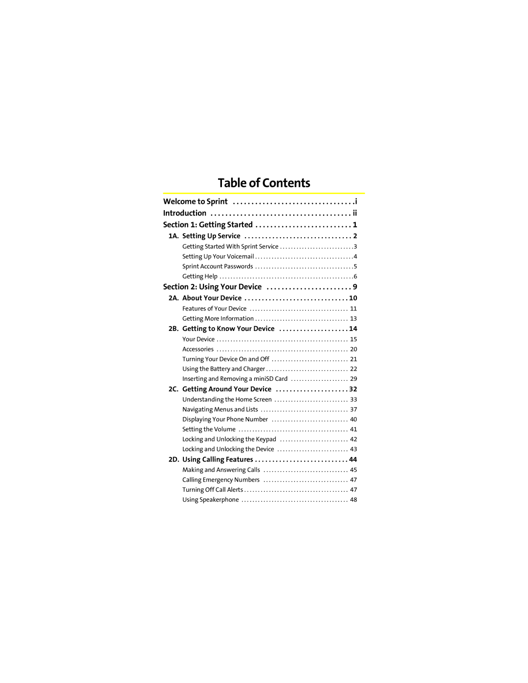 Motorola Q 9c manual Table of Contents 