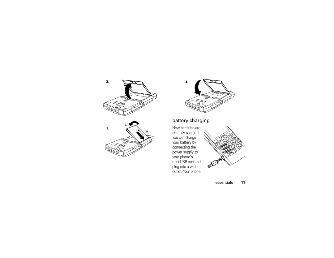 Motorola Q manual Battery charging 