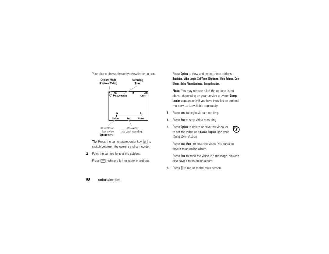 Motorola QA30 manual Time 