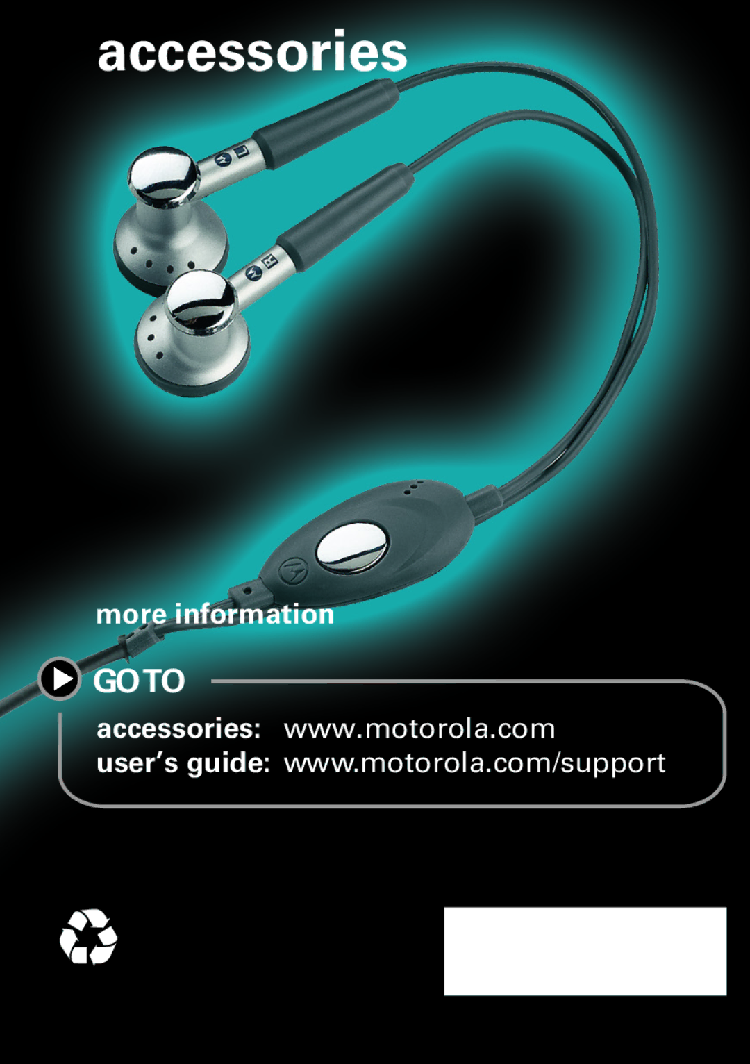 Motorola QA4 quick start Accessories 