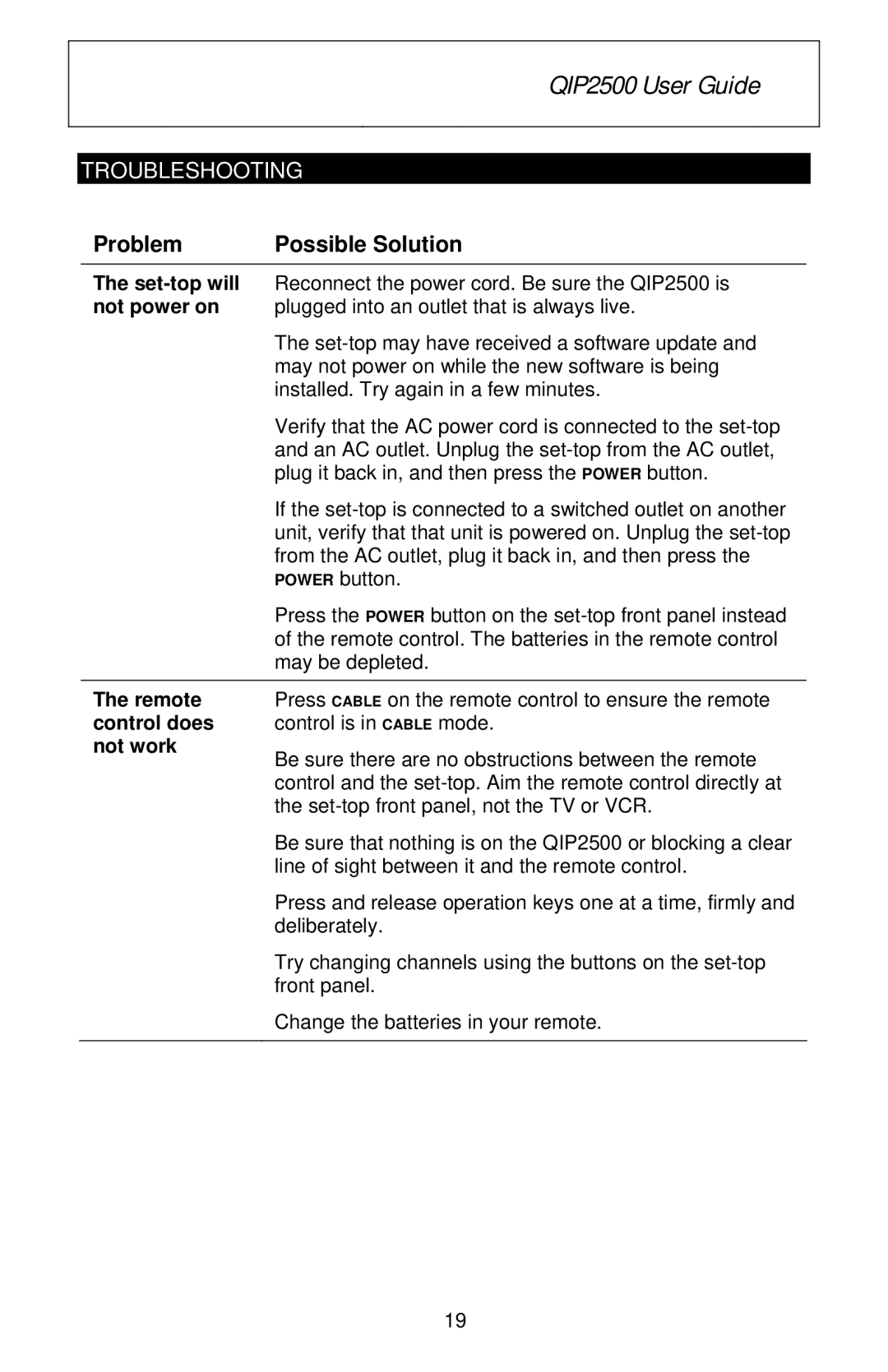 Motorola QIP2500 Series manual Troubleshooting 