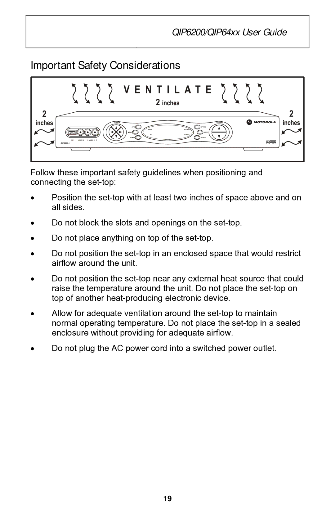 Motorola QIP6200 Series, QIP64xx Series manual Important Safety Considerations 