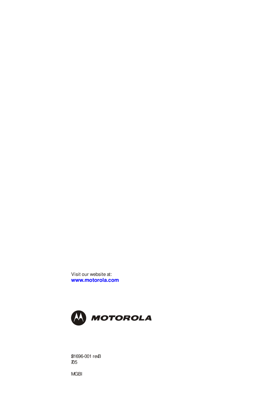 Motorola QIP64xx Series, QIP6200 Series manual Mgbi 