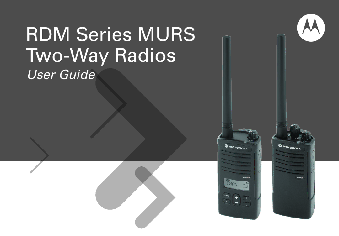 Motorola rdm2080d, RDM2020 manual RDM Series Murs Two-Way Radios 