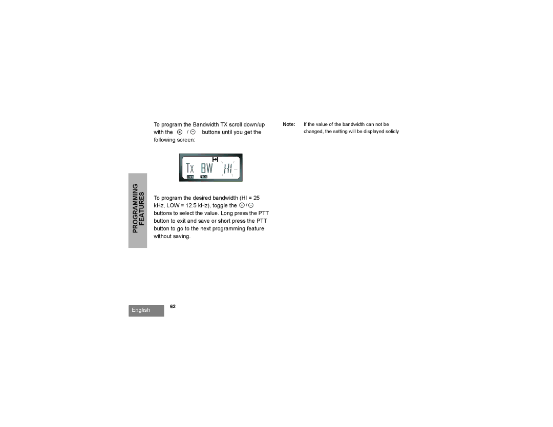 Motorola RDU2080d, RDV2080d manual Following screen 