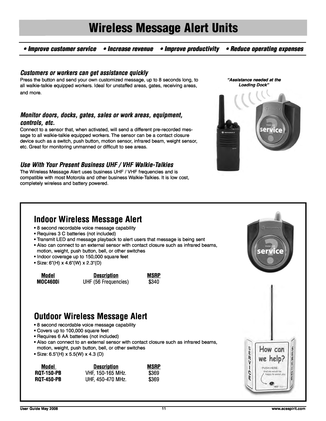 Motorola RDU4160D Wireless Message Alert Units, Indoor Wireless Message Alert, Outdoor Wireless Message Alert, $340, $369 