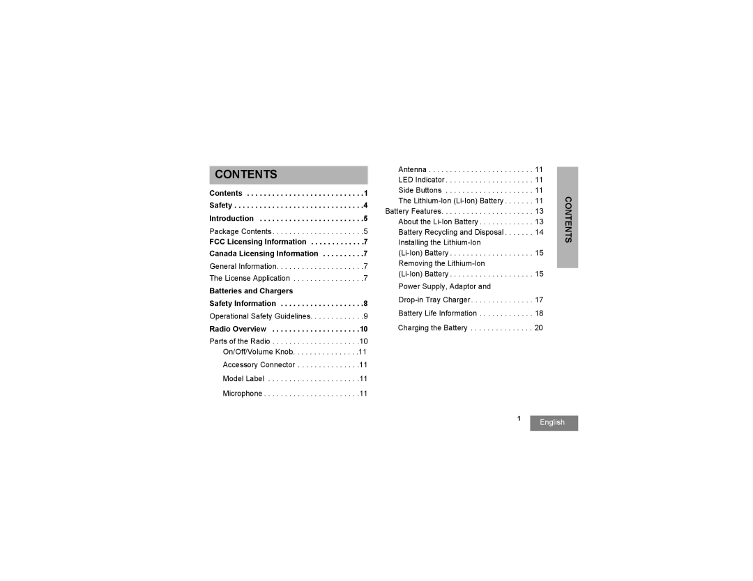 Motorola RMU2040 manual Contents 