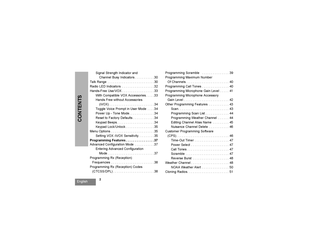 Motorola RMU2080D manual Contents 