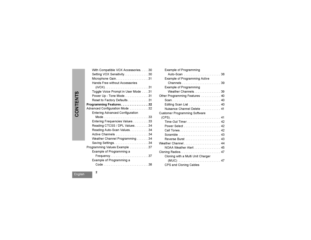 Motorola RMV2080, RMU2080 manual With Compatible VOX Accessories 