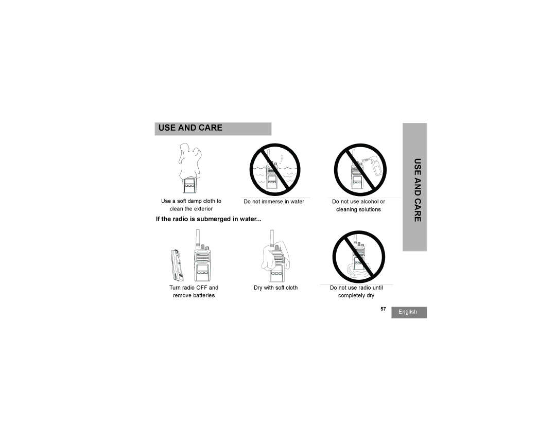 Motorola RMU2080, RMV2080 manual USE and Care 