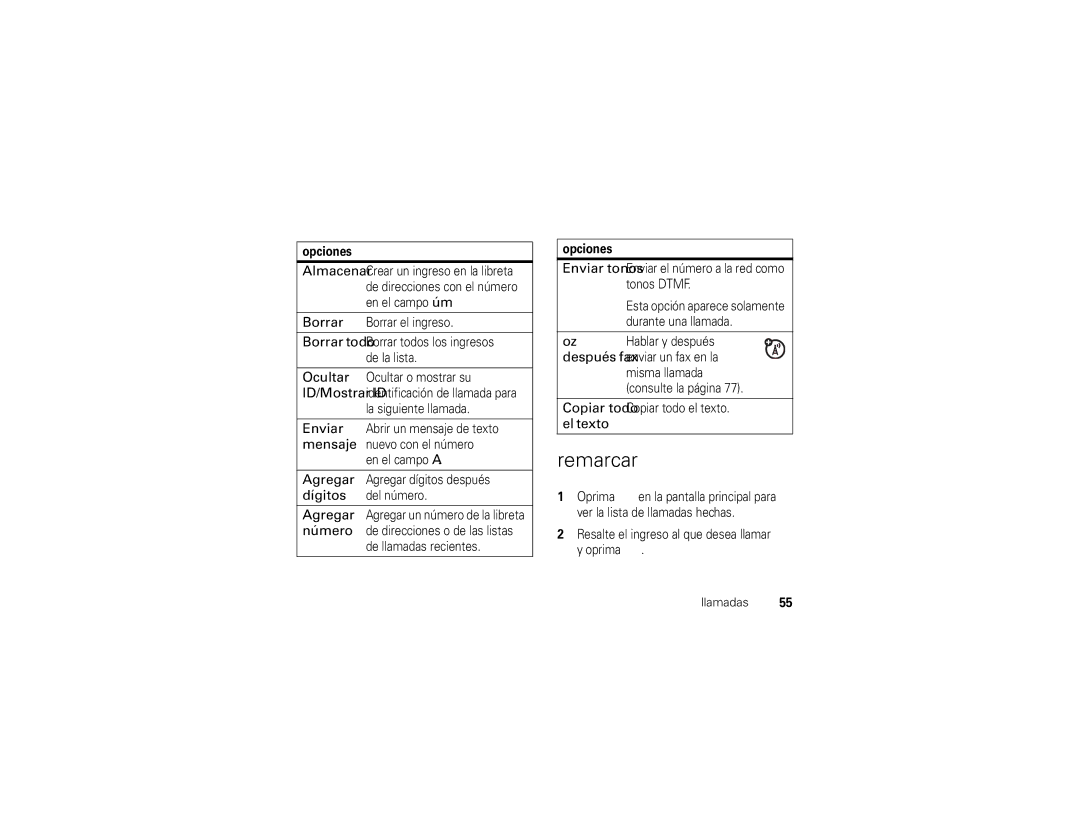 Motorola ROKR E1 user manual Remarcar 