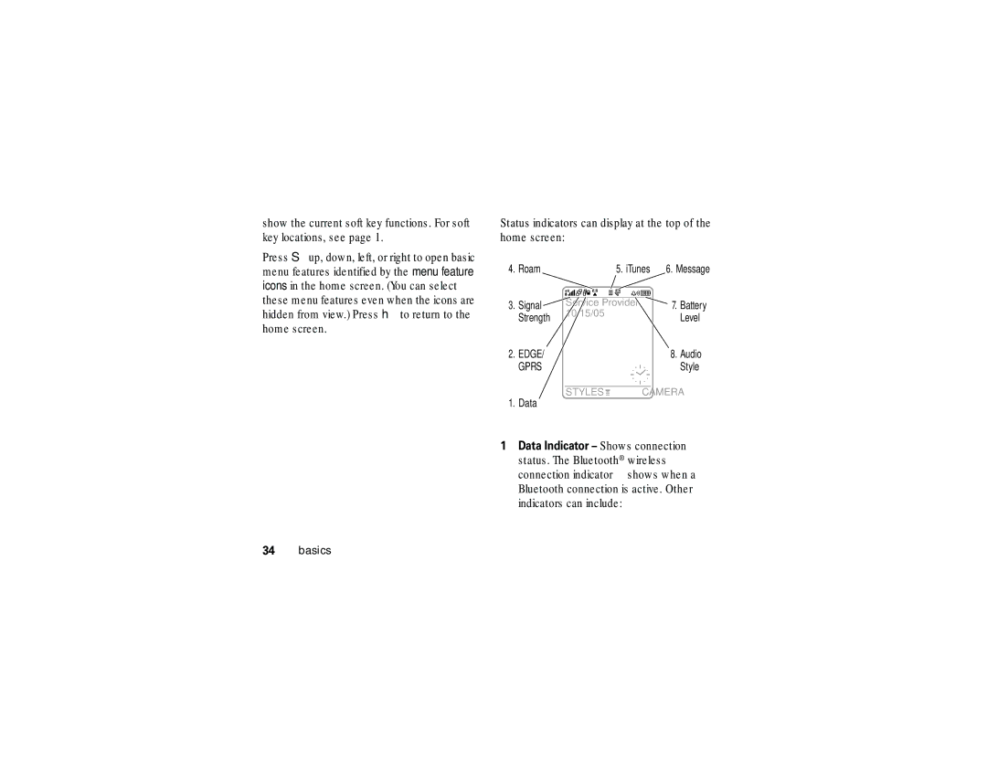 Motorola ROKR E1 user manual Stylescamera 