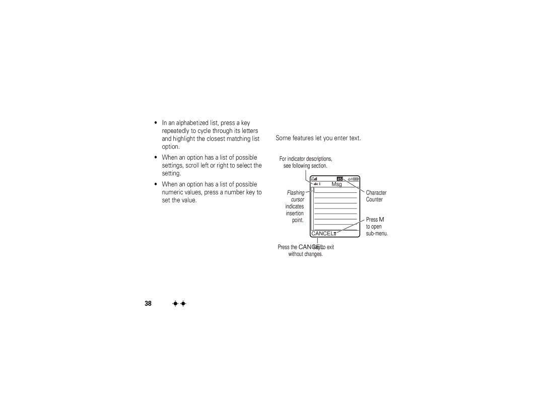 Motorola ROKR E1 user manual Text entry, Some features let you enter text 