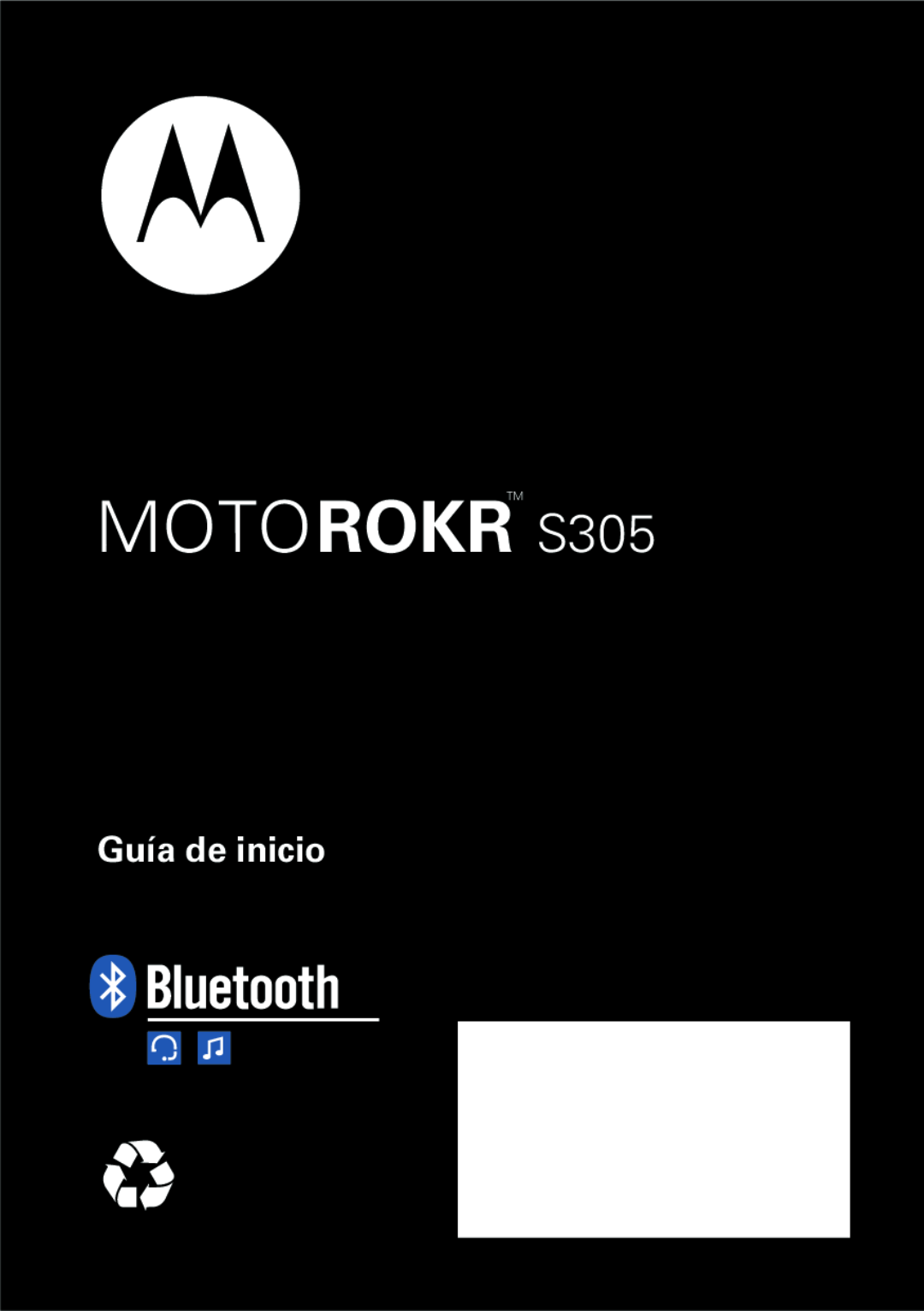 Motorola manual Guía de inicio, MOTOROKR S305 