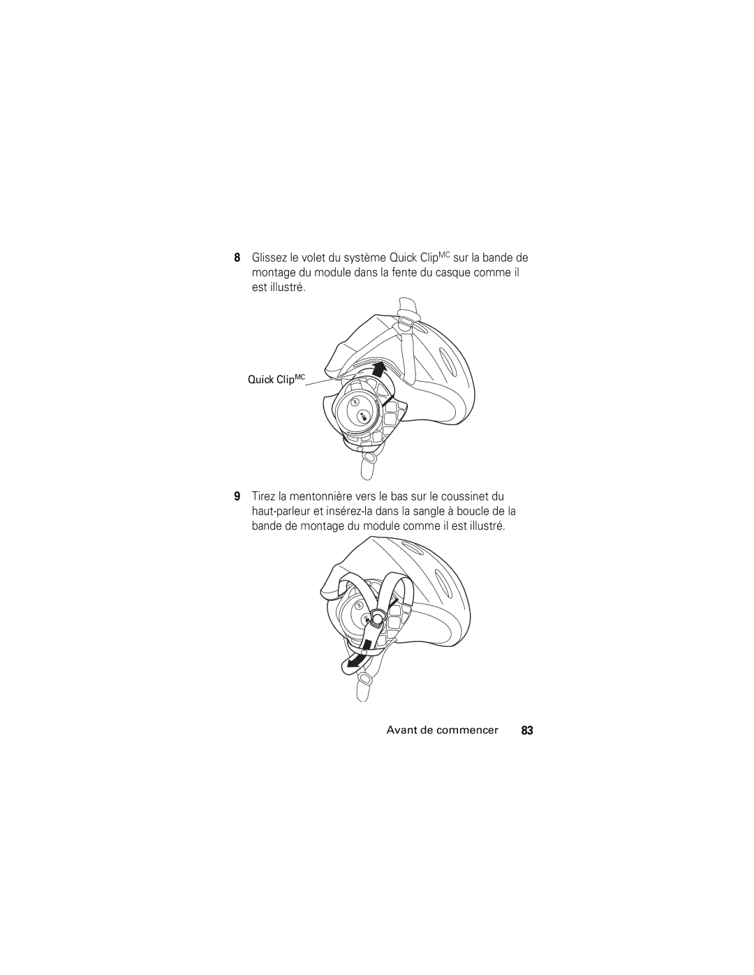 Motorola S805 manual Quick ClipMC 