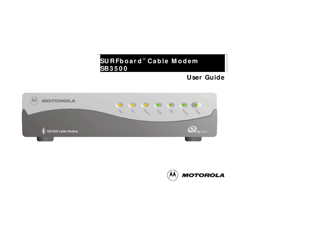 Motorola manual SURFboardâ Cable Modem SB3500 