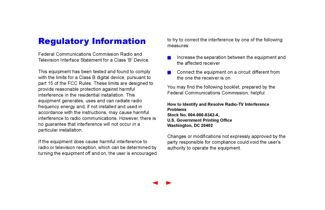 Motorola SB4101 manual Regulatory Information 