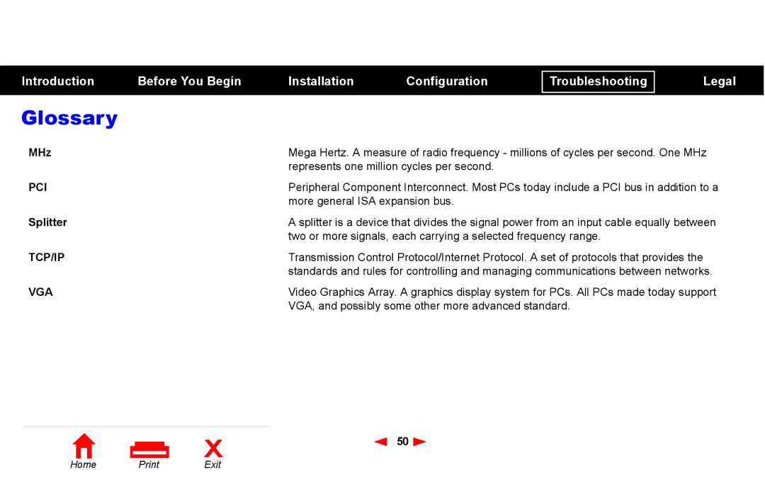 Motorola SB4101 manual MHz, Splitter 