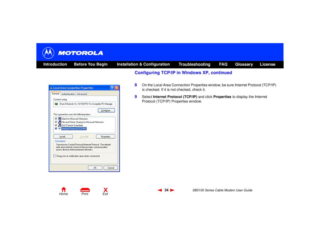 Motorola SB5100 Series, 505788-006-00 manual Glossary License 