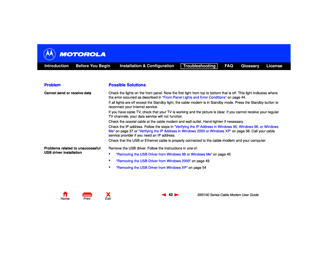 Motorola 505788-006-00 FAQ Glossary License, Introduction, Before You Begin, Installation & Configuration, Troubleshooting 
