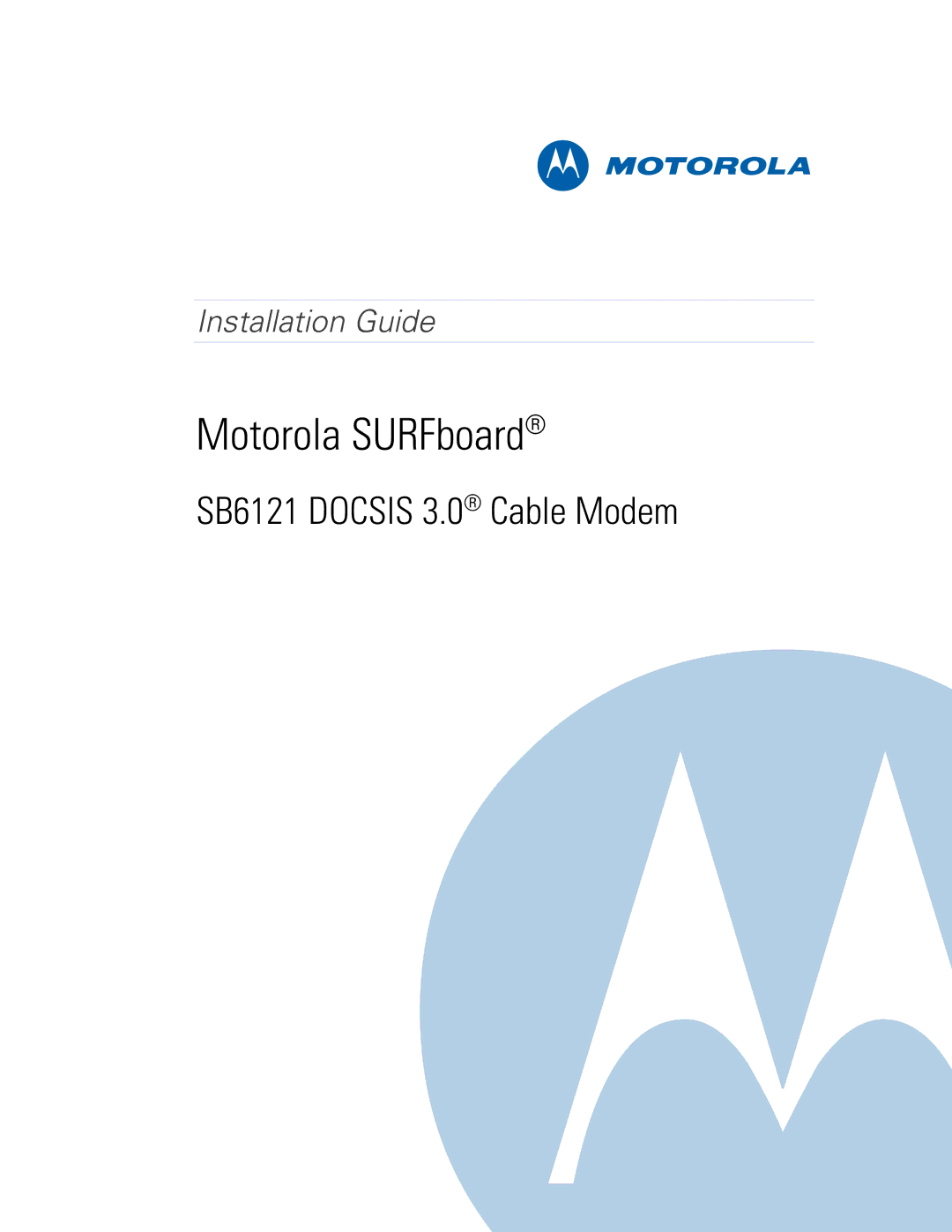 Motorola 575319-019-00, SB6121 manual Motorola SURFboard 