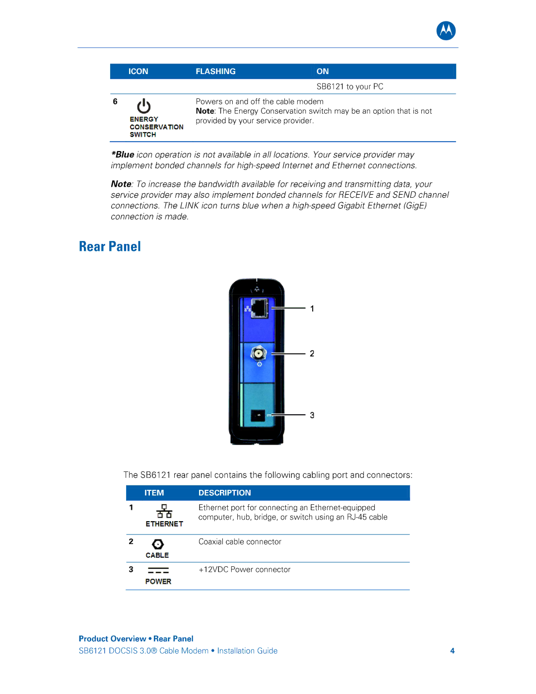 Motorola SB6121 manual 