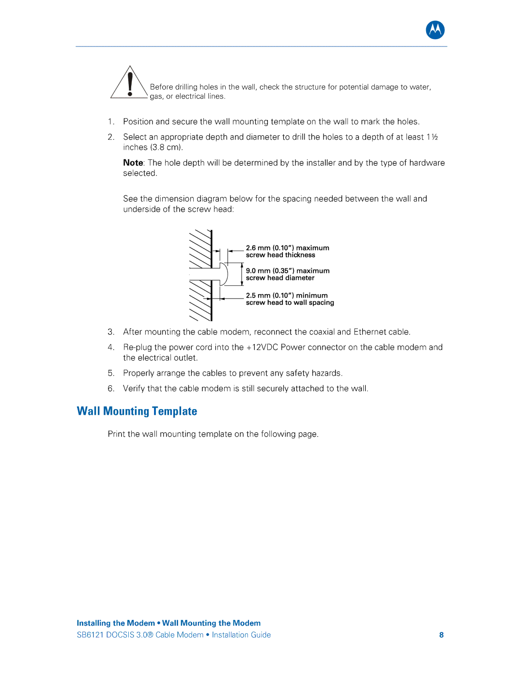 Motorola SB6121 manual 