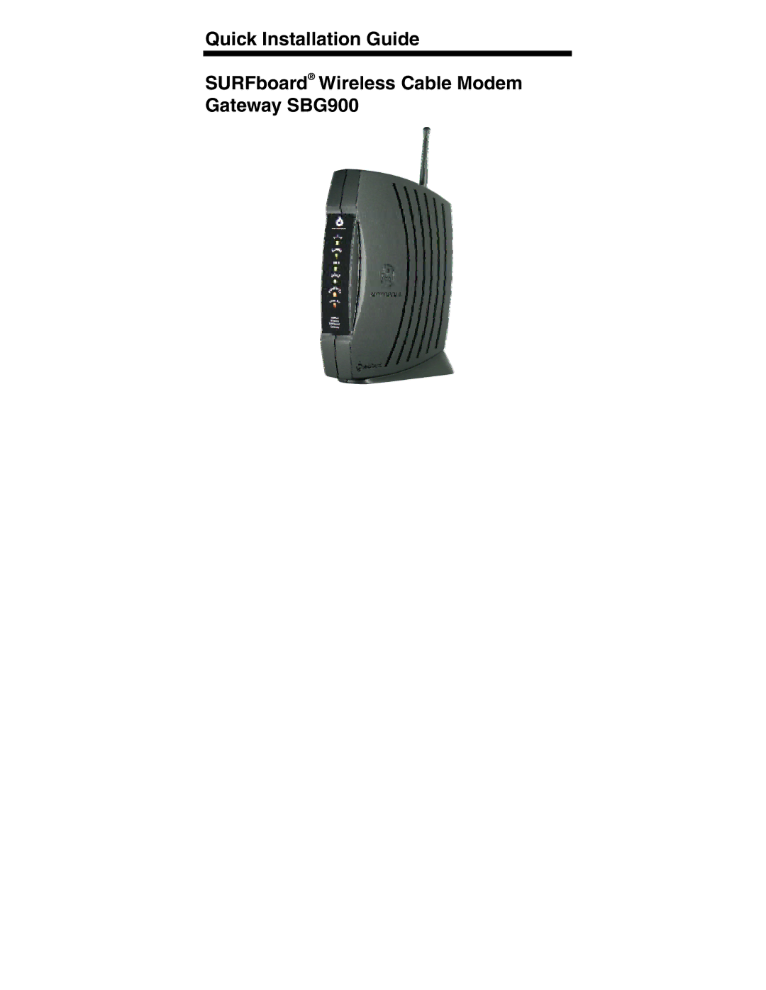 Motorola SBG900 manual 