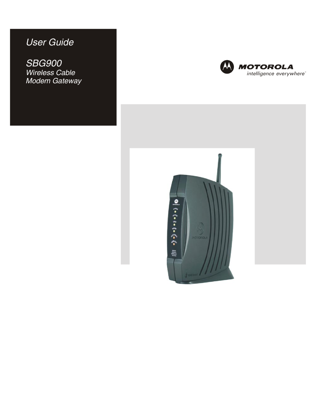 Motorola manual User Guide SBG900, Wireless Cable Modem Gateway 