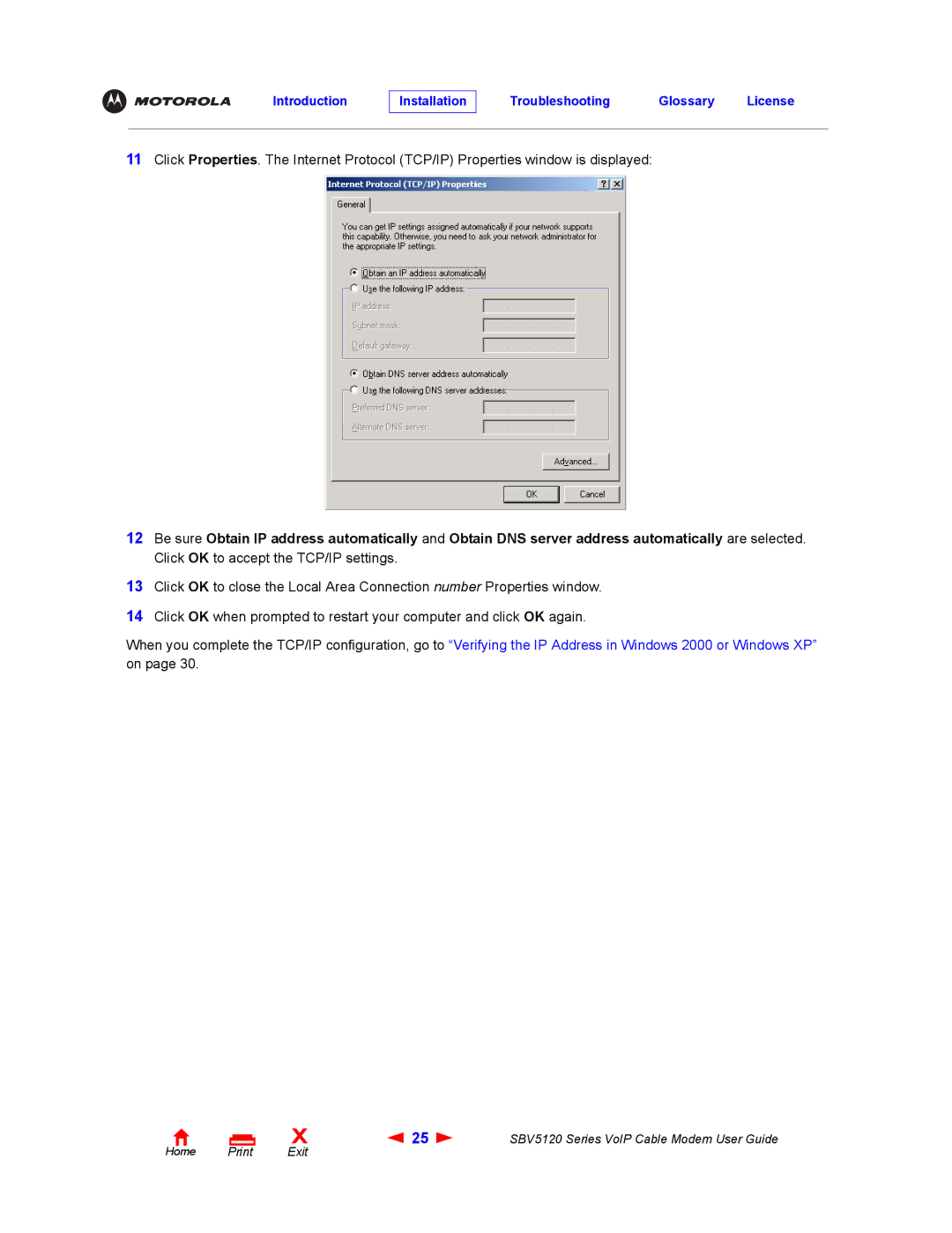 Motorola SBV5120 manual Introduction Installation Troubleshooting Glossary License 