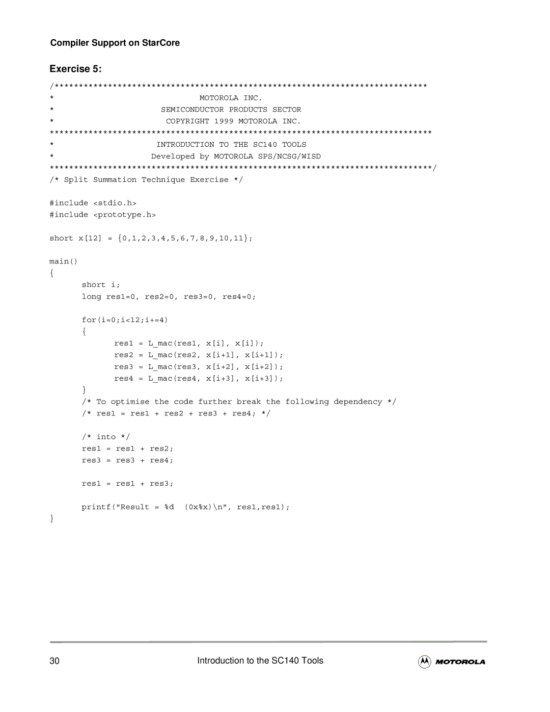 Motorola SC140 user manual Motorola INC 