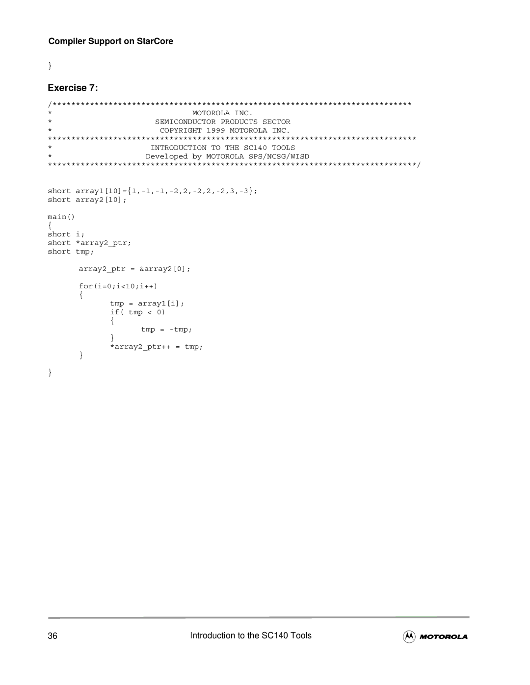 Motorola SC140 user manual Motorola INC 