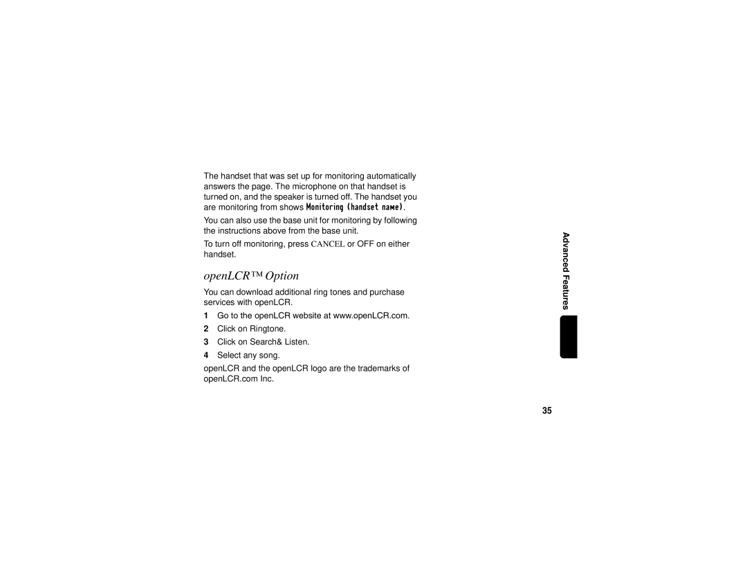 Motorola SD4501 manual OpenLCR Option 