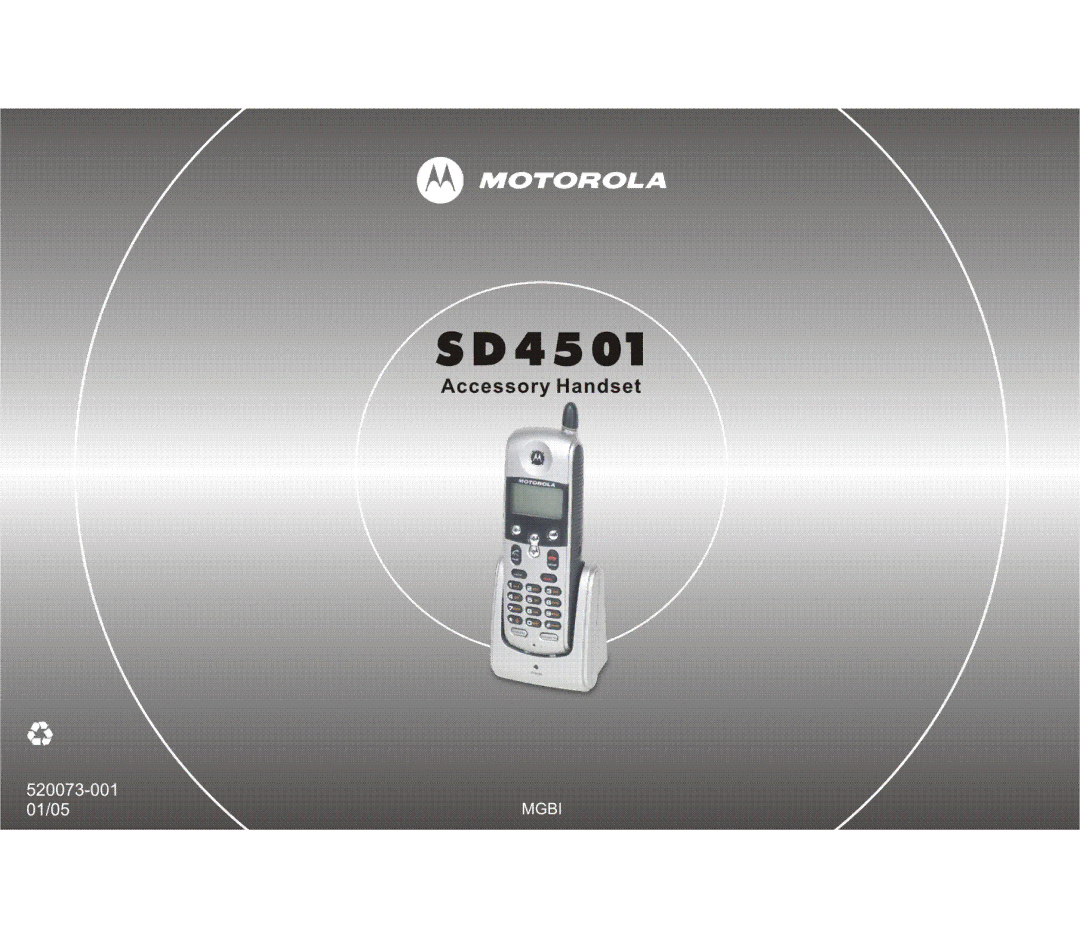 Motorola SD4501 manual 