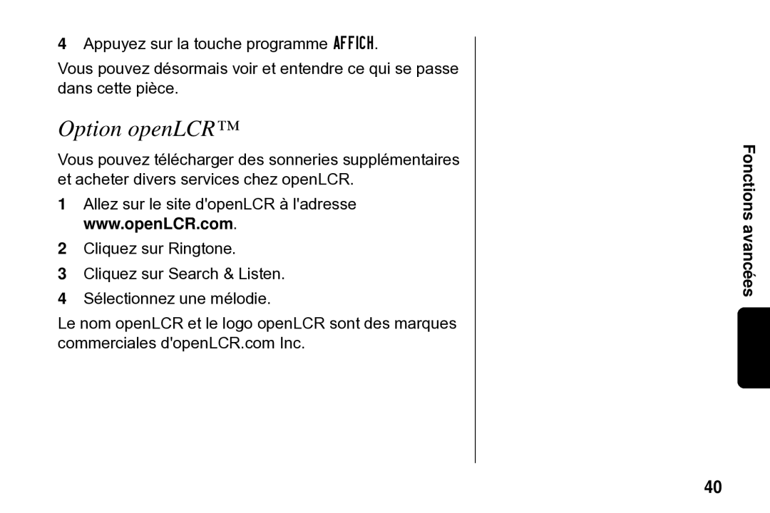 Motorola SD4502 manual Option openLCR 