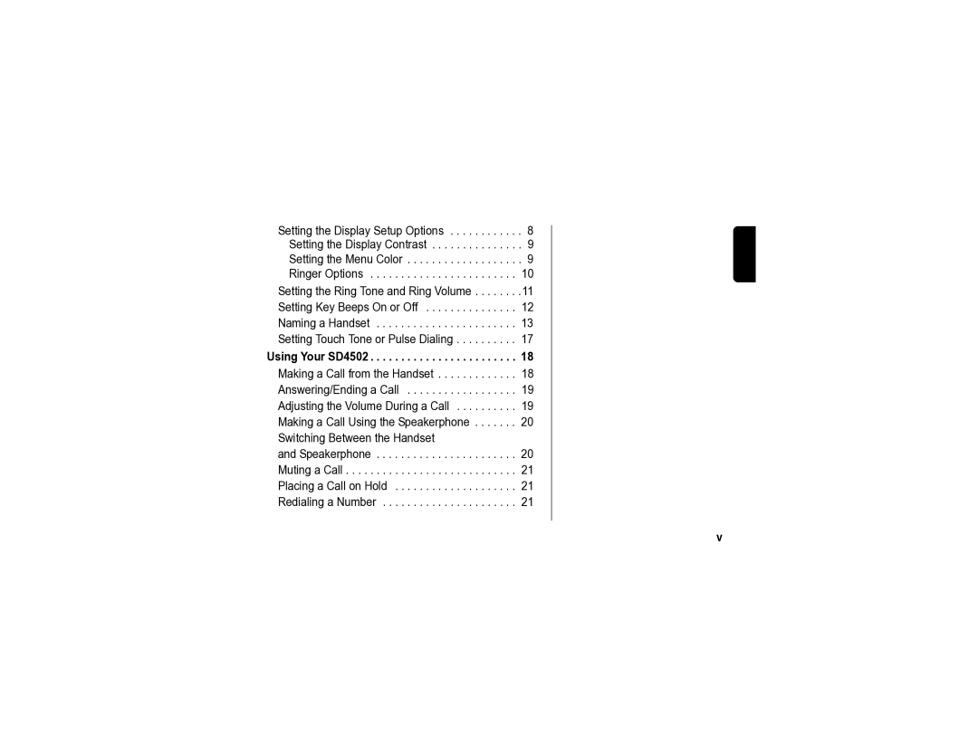 Motorola manual Using Your SD4502 