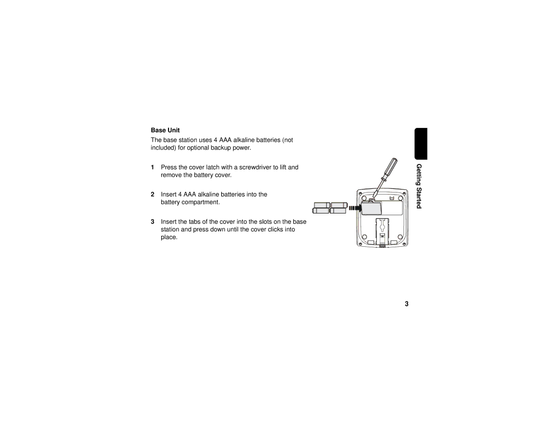 Motorola sd4560 manual Base Unit 