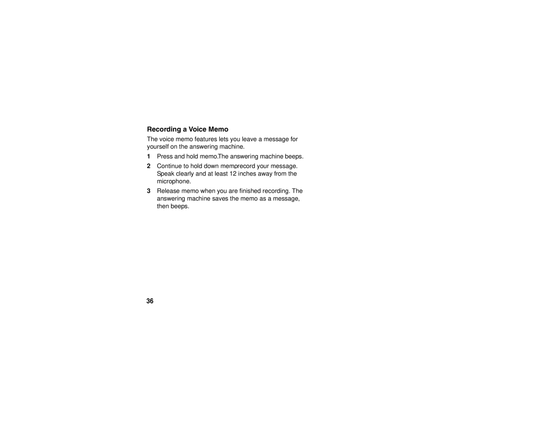 Motorola sd4560 manual Recording a Voice Memo 