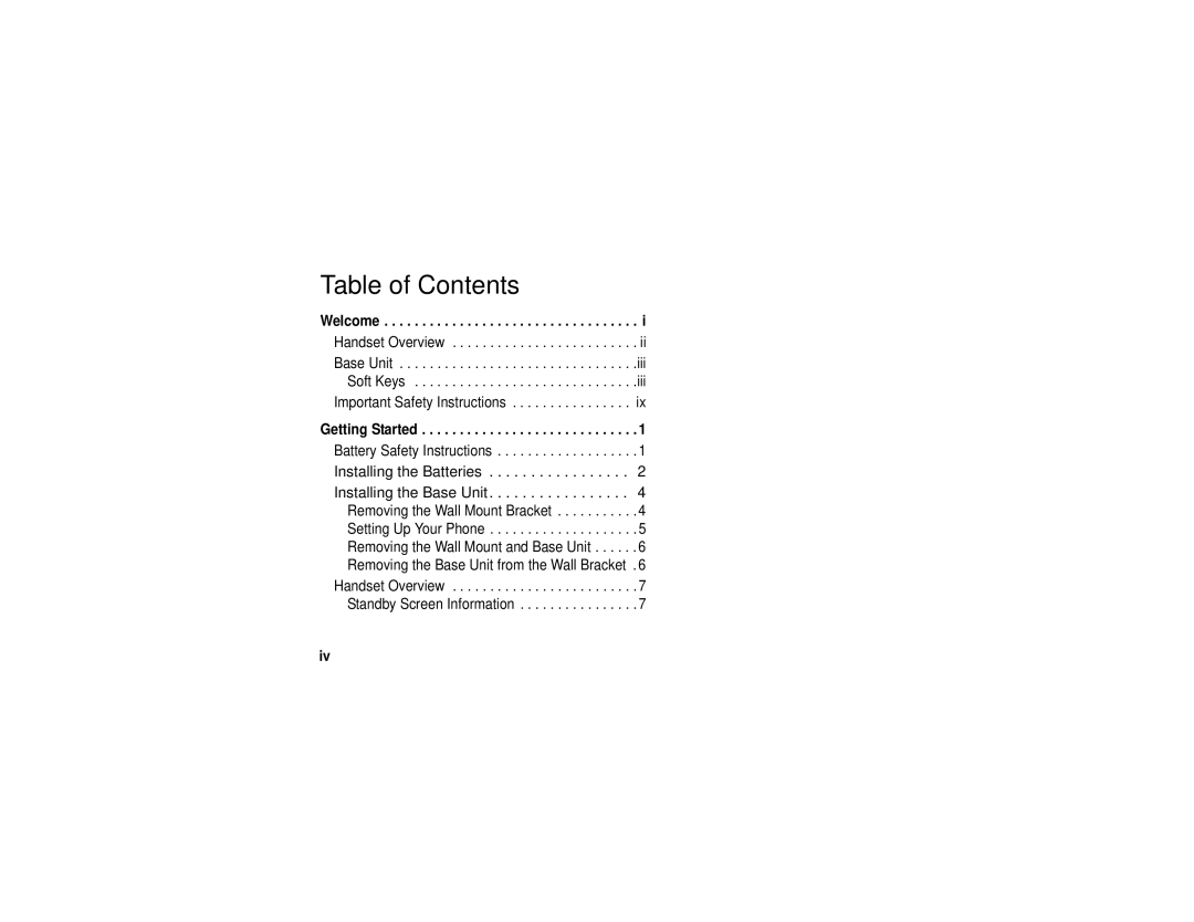 Motorola sd4560 manual Table of Contents 